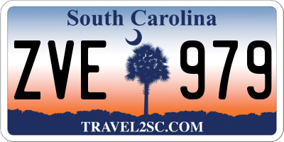 SC license plate ZVE979