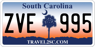 SC license plate ZVE995