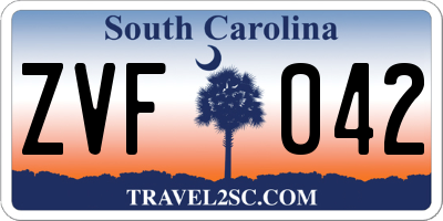 SC license plate ZVF042