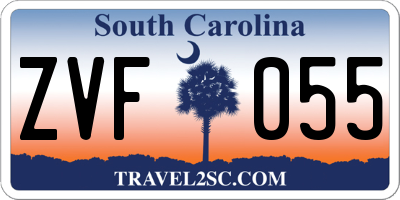 SC license plate ZVF055