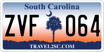 SC license plate ZVF064