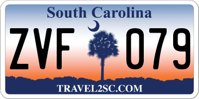 SC license plate ZVF079