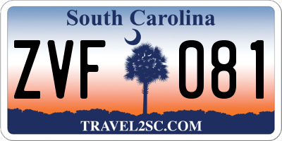 SC license plate ZVF081