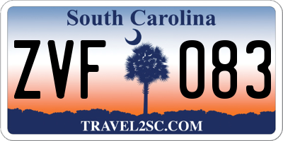 SC license plate ZVF083