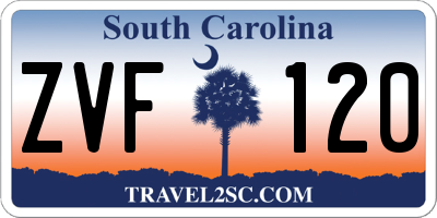 SC license plate ZVF120
