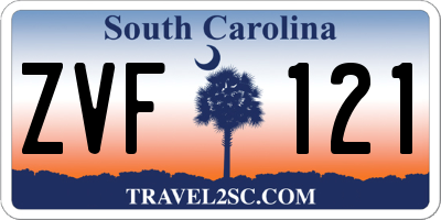SC license plate ZVF121