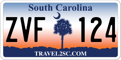 SC license plate ZVF124