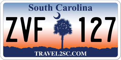 SC license plate ZVF127