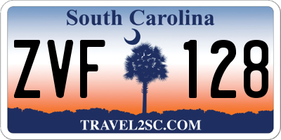 SC license plate ZVF128