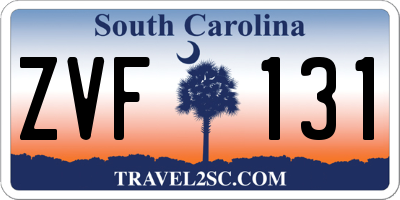 SC license plate ZVF131