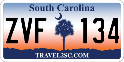 SC license plate ZVF134