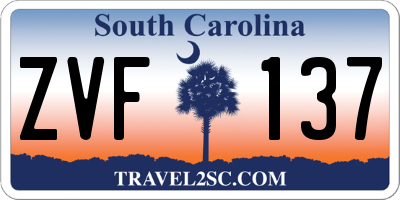 SC license plate ZVF137