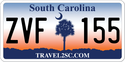 SC license plate ZVF155