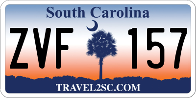 SC license plate ZVF157