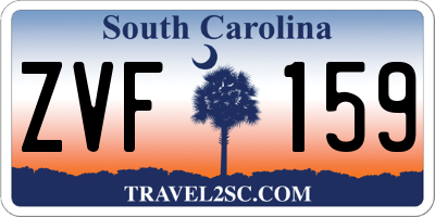 SC license plate ZVF159