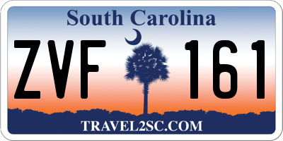 SC license plate ZVF161