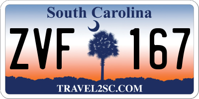 SC license plate ZVF167