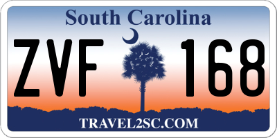 SC license plate ZVF168