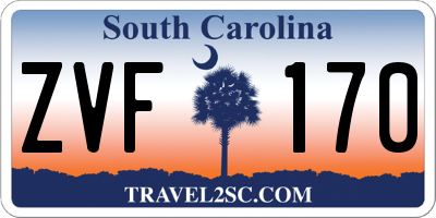SC license plate ZVF170