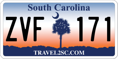 SC license plate ZVF171