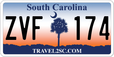 SC license plate ZVF174