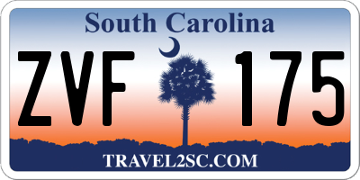 SC license plate ZVF175