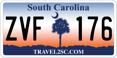 SC license plate ZVF176
