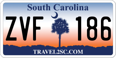 SC license plate ZVF186