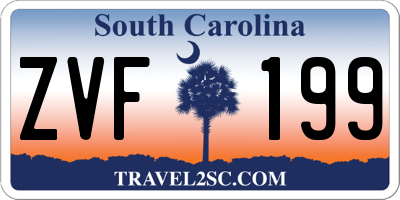 SC license plate ZVF199