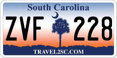 SC license plate ZVF228
