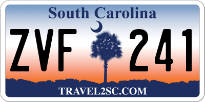 SC license plate ZVF241