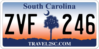SC license plate ZVF246
