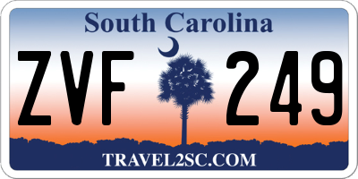 SC license plate ZVF249