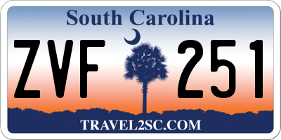 SC license plate ZVF251