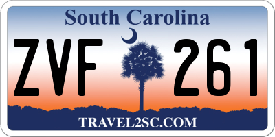 SC license plate ZVF261