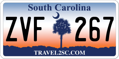 SC license plate ZVF267