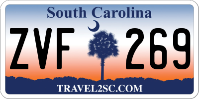 SC license plate ZVF269