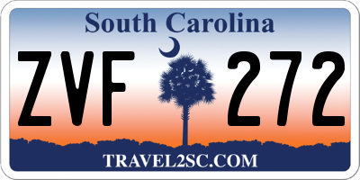 SC license plate ZVF272