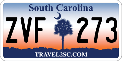 SC license plate ZVF273
