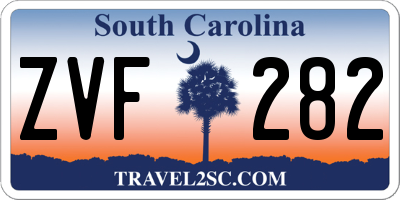 SC license plate ZVF282