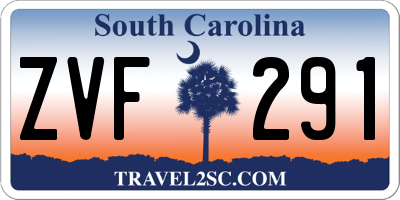 SC license plate ZVF291