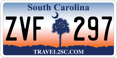 SC license plate ZVF297