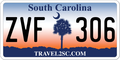 SC license plate ZVF306