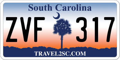 SC license plate ZVF317