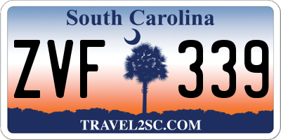 SC license plate ZVF339