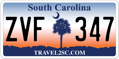 SC license plate ZVF347