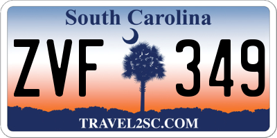 SC license plate ZVF349