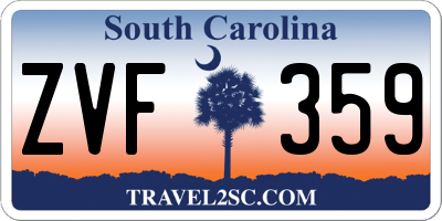 SC license plate ZVF359