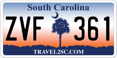 SC license plate ZVF361