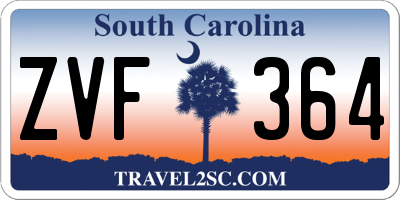 SC license plate ZVF364